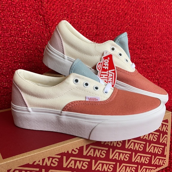 Vans Era Platform Twill Pastel Block/True White WMNS - Picture 6 of 16